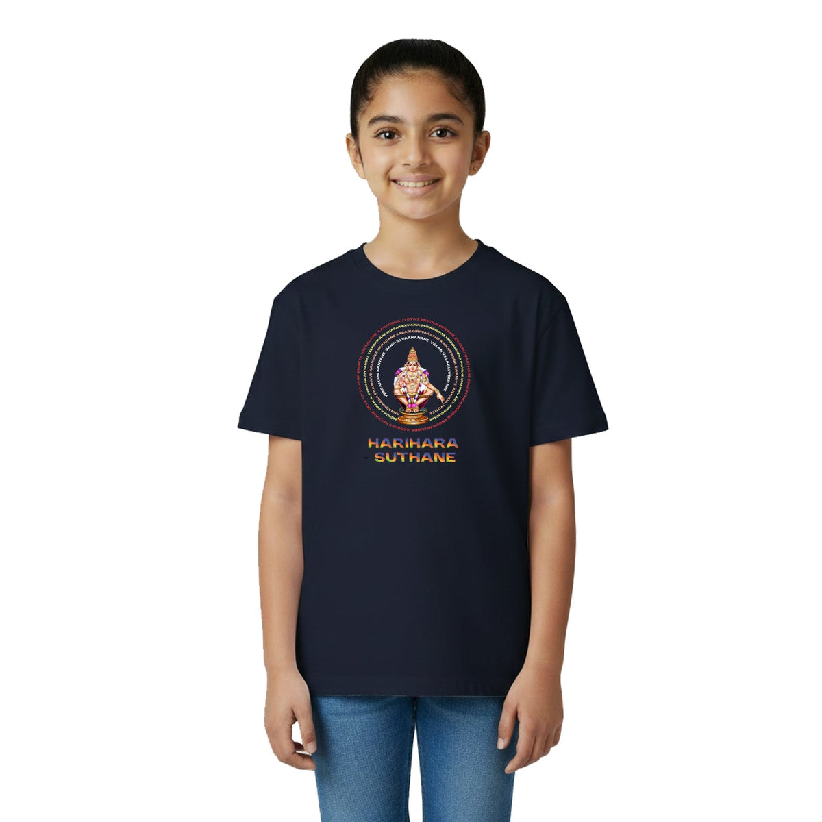 Girl’s Graphic Print Round Neck T-Shirt- Ayyappan