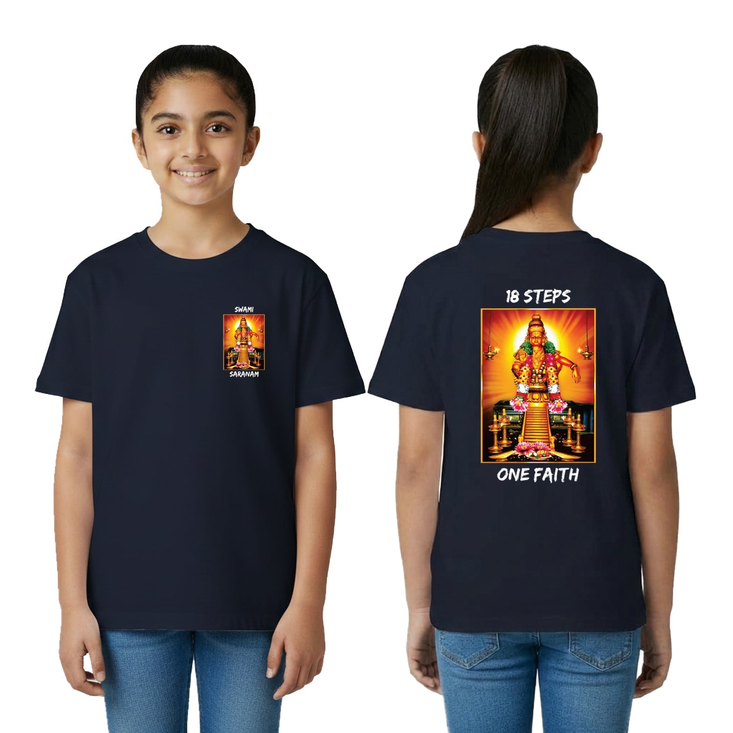 Girl’s Graphic Print Round Neck T-Shirt- Ayyappan
