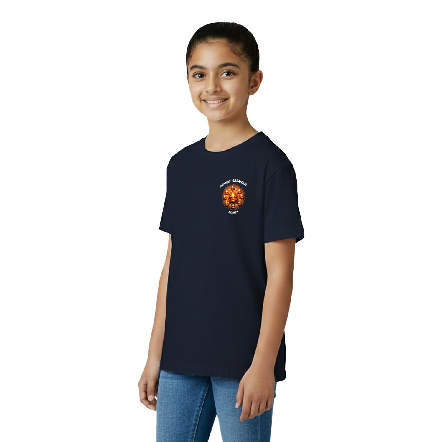 Girl’s Graphic Print Round Neck T-Shirt- Ayyappan