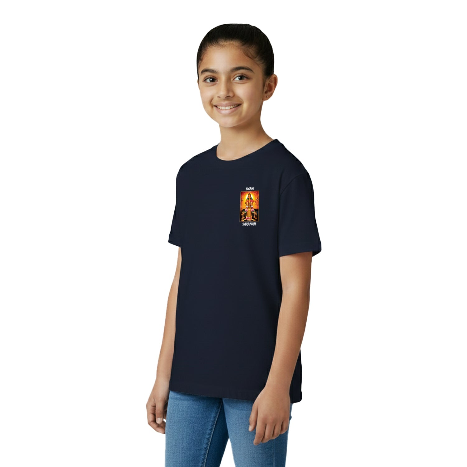 Girl’s Graphic Print Round Neck T-Shirt- Ayyappan
