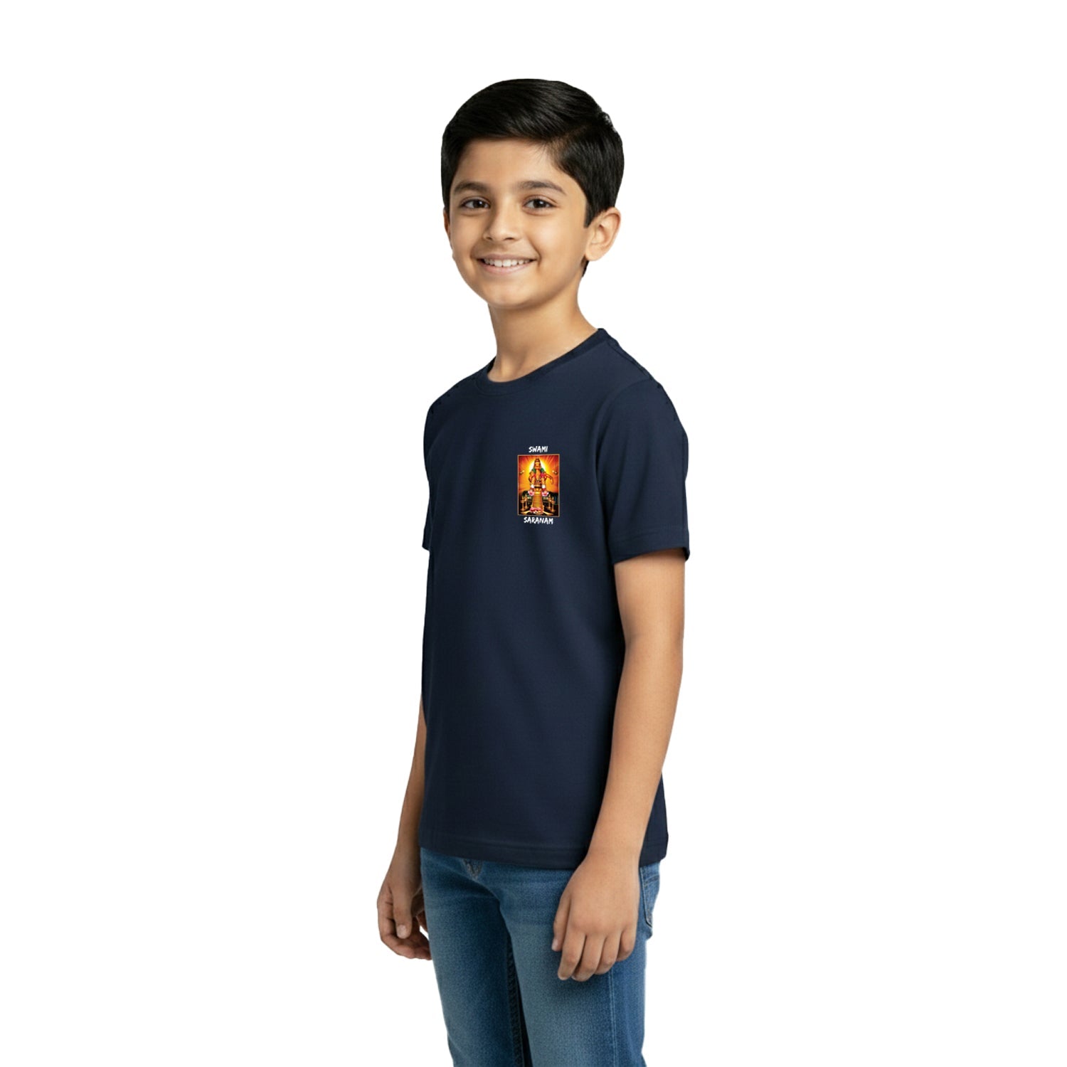Boy’s Graphic Print Round Neck T-Shirt- Ayyappan