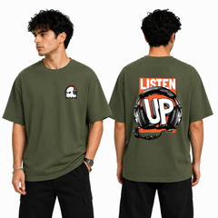 Men’s Oversized T-Shirt - Listen Up (225 GSM heavyweight fabric)