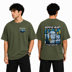 Men’s Oversized T-Shirt - Hopeful Heart (225 GSM heavyweight fabric)
