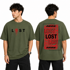 Men’s Oversized T-Shirt - Lost (225 GSM heavyweight fabric)