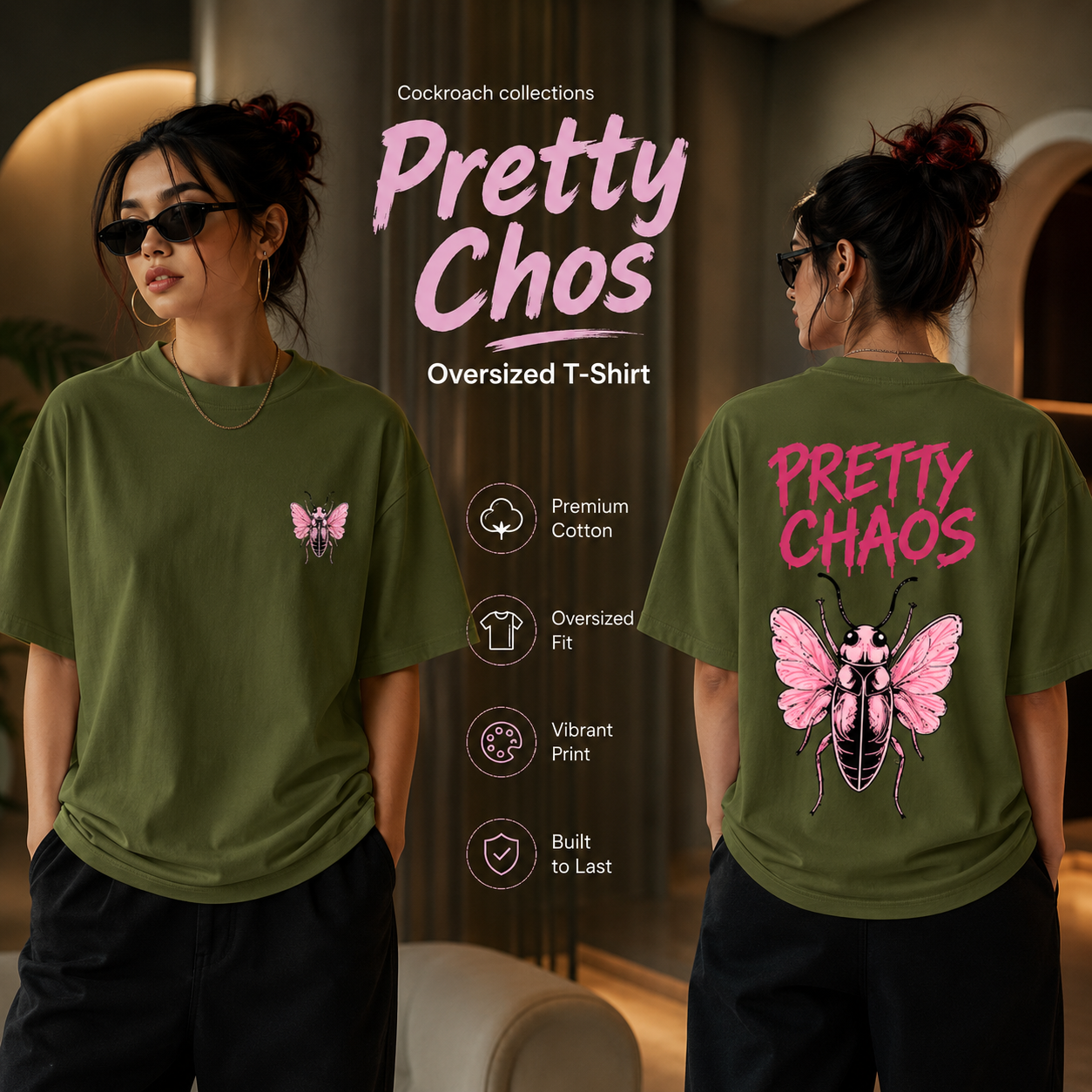 Women’s Oversized T-Shirt - Pretty Chaos