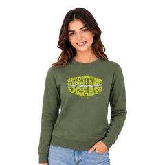 Women’s Graphic Print Round Neck Sweatshirt - 270 GSM