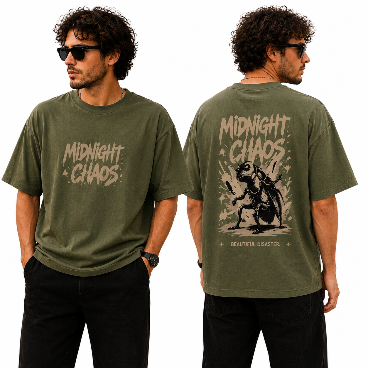 Men’s Oversized T-Shirt - MidNight Chaos