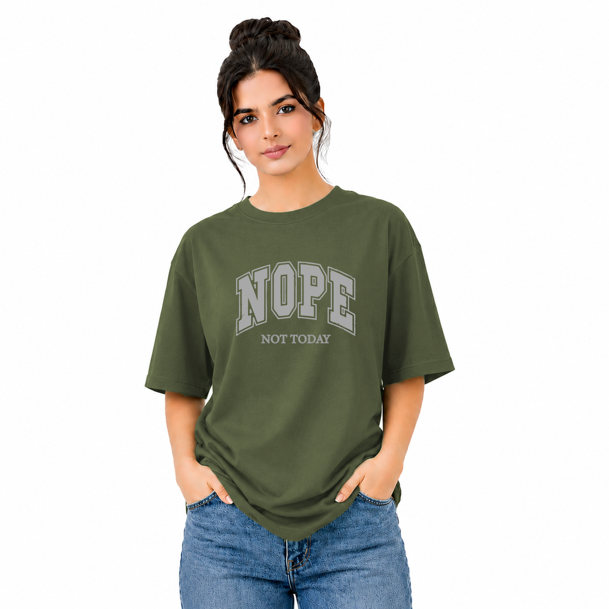 Women’s Oversized T-Shirt - Nope (225 GSM heavyweight fabric)