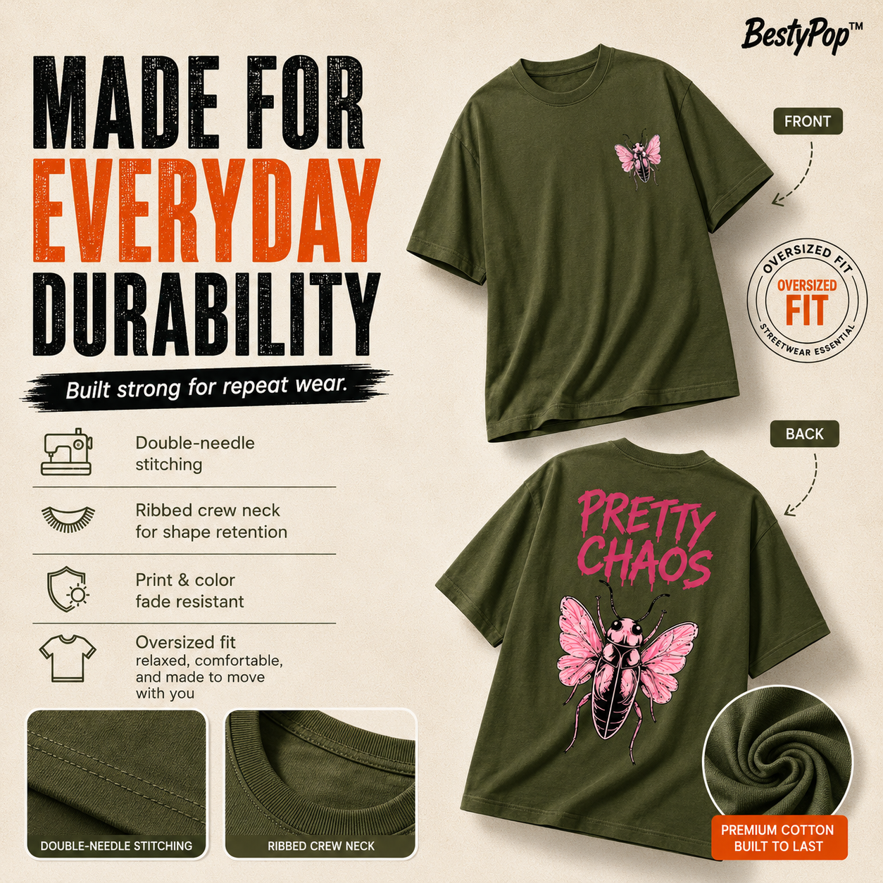 Women’s Oversized T-Shirt - Pretty Chaos