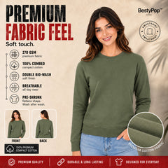 Women’s Plain Round Neck Sweatshirt