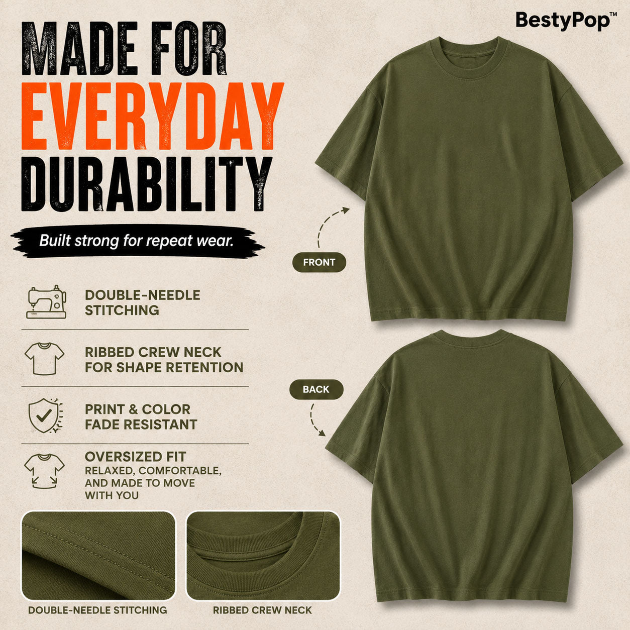 Women’s Oversized Plain T-Shirt