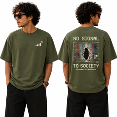Men’s Oversized T-Shirt - No Signal (225 GSM heavyweight fabric)