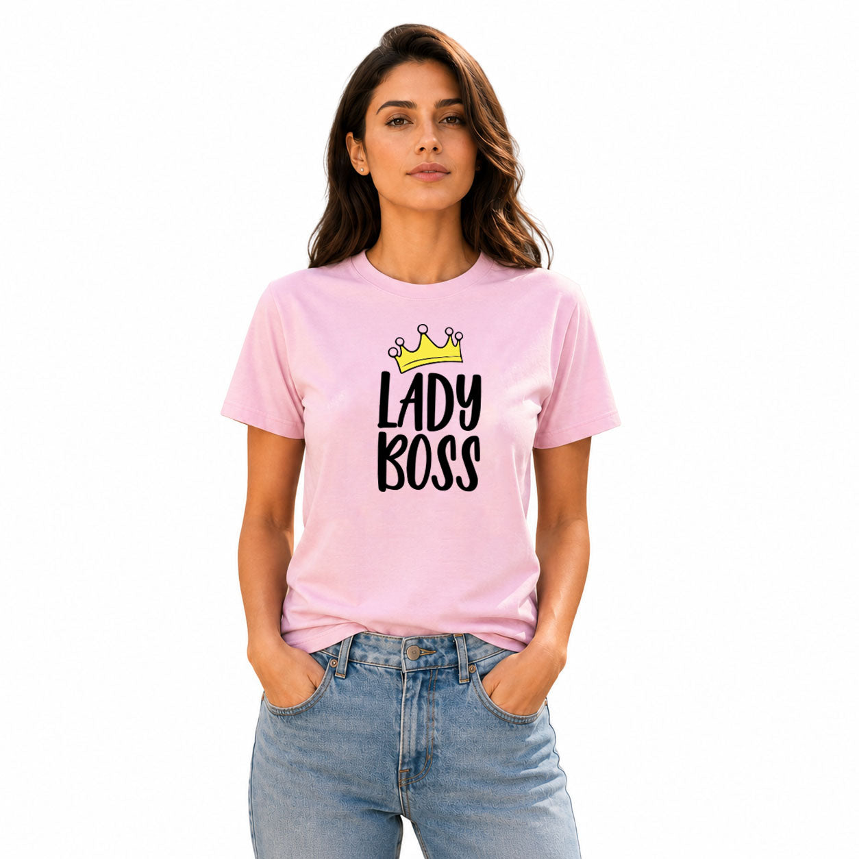 Women's Crew Neck t-shirt - Lady Boss (170 GSM single jersey)