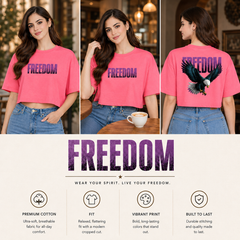 Women’s Oversized Half Sleeve Crop Top - 220 GSM