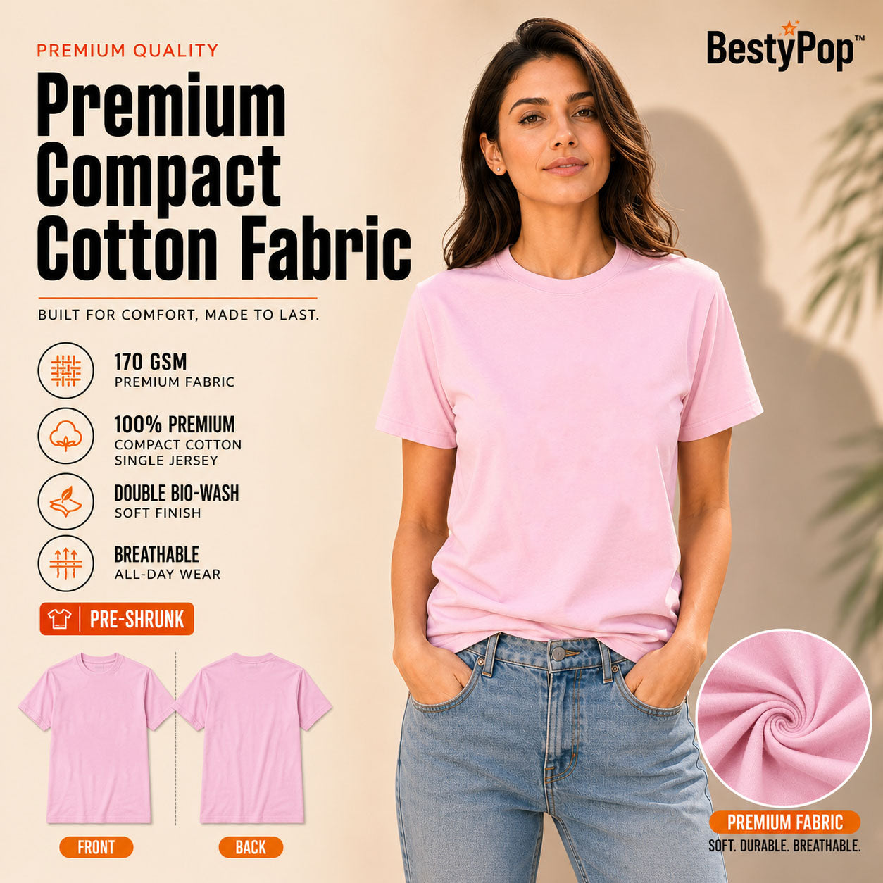 Women’s Plain Round Neck T-Shirt