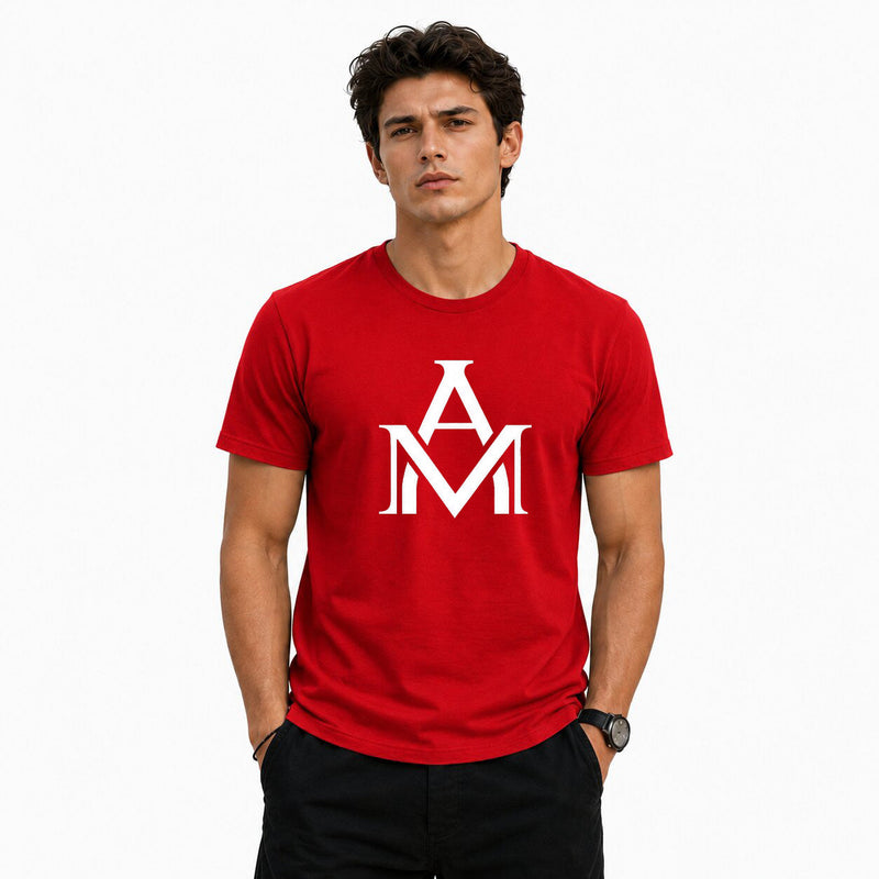 Men’s Graphic Print Round Neck T-Shirt- AM Designs
