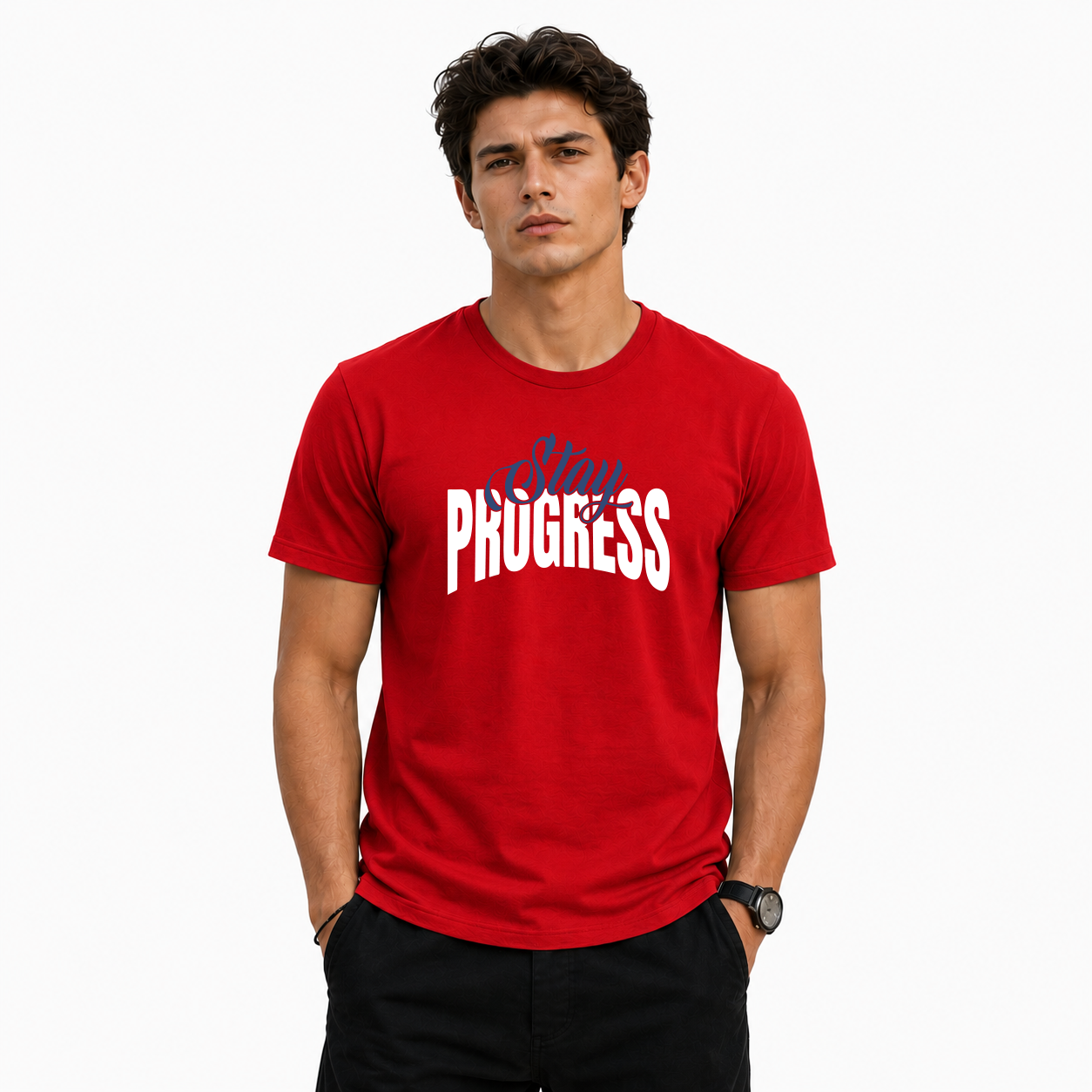 Men's Crew Neck t-shirt- Stay Process (170 GSM single jersey)