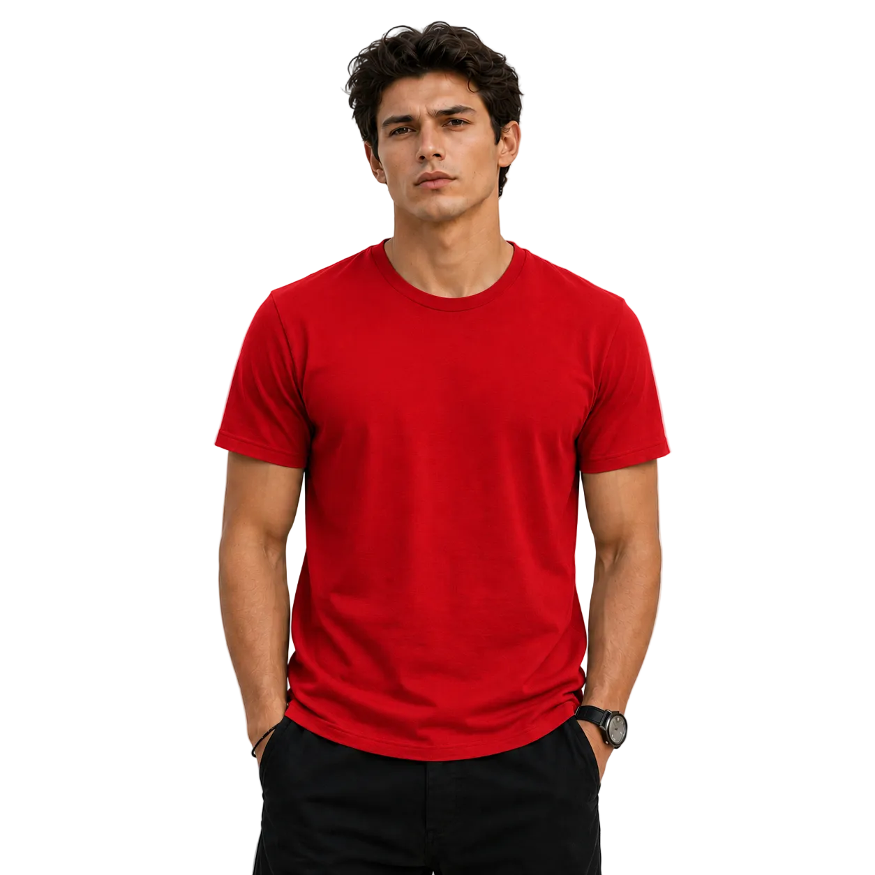 Men’s Plain Round Neck T-Shirt