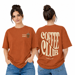 Women’s Oversized T-Shirt - Coffee Club (225 GSM heavyweight fabric)