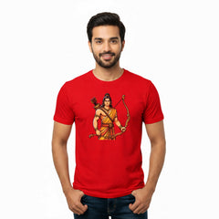 Men’s Graphic Print Round Neck T-Shirt- Jai Shree Ram (170 GSM single jersey)