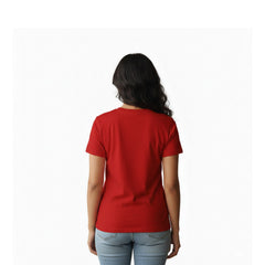 Women’s Graphic Print Round Neck T-Shirt-Jesus(170 GSM single jersey)