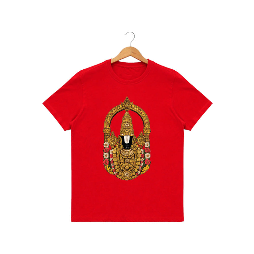 Men’s Graphic Print Round Neck T-Shirt-Tirupathi Balaji (170 GSM single jersey)
