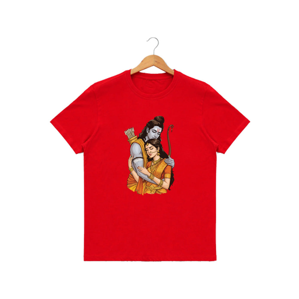 Women’s Graphic Print Round Neck T-Shirt- Jai Shree Ram (170 GSM single jersey)