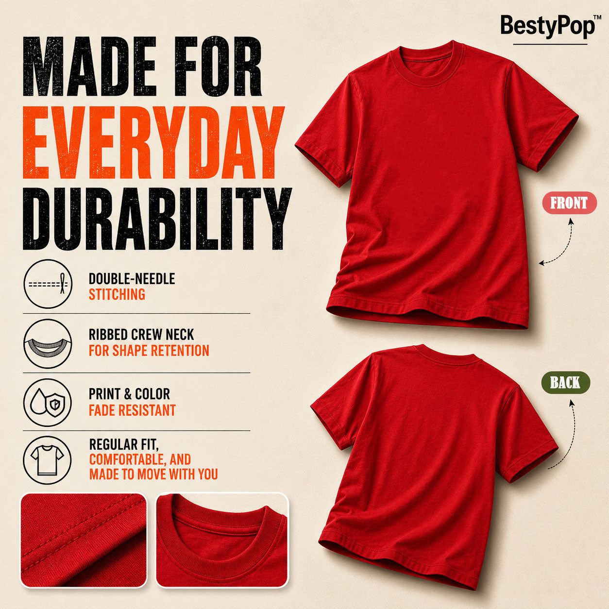 Women’s Plain Round Neck T-Shirt