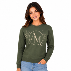 Women’s Graphic Print Round Neck Sweatshirt - AM Designs