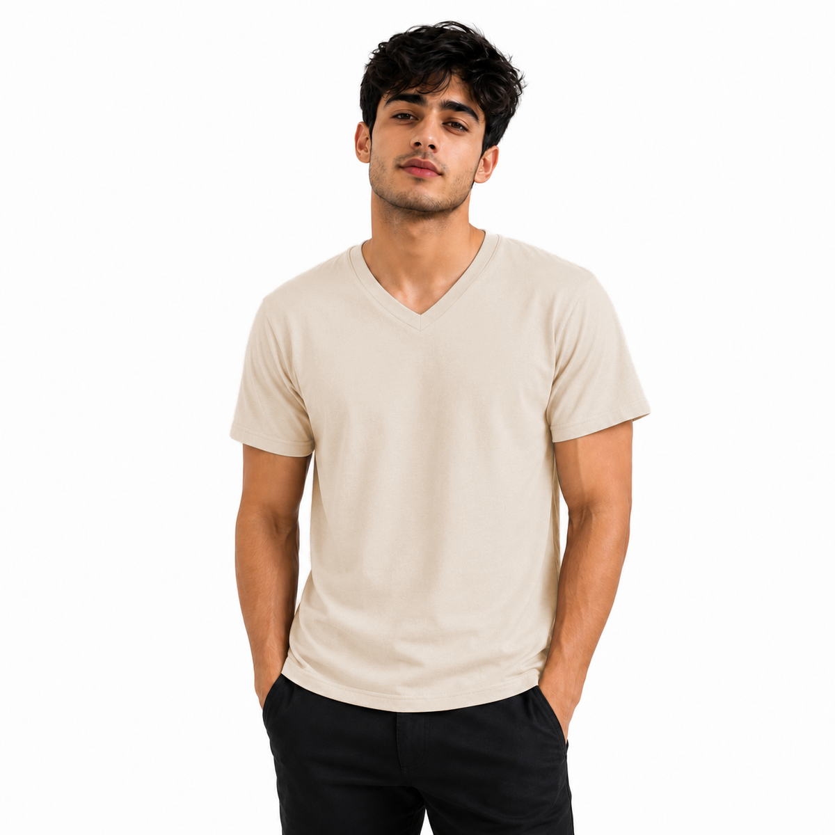 Men’s Plain V-Neck T-Shirt
