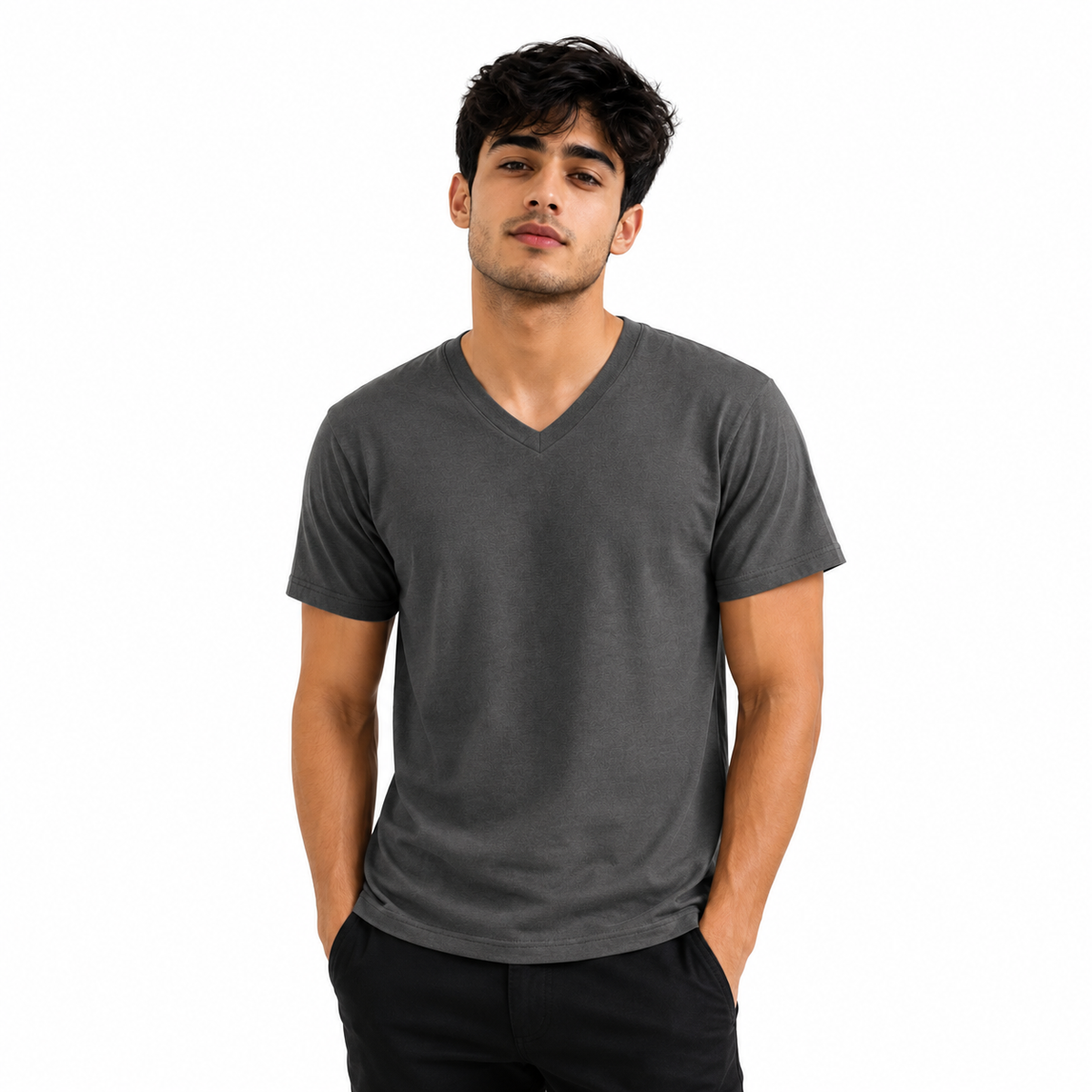 Men’s Plain V-Neck T-Shirt