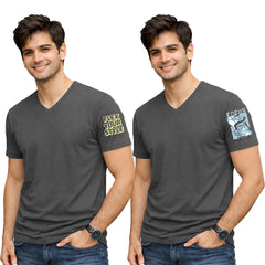 Men’s Plain V-Neck T-Shirt-Customize