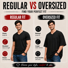 Men’s Graphic Print V-Neck T-Shirt- 190GSM