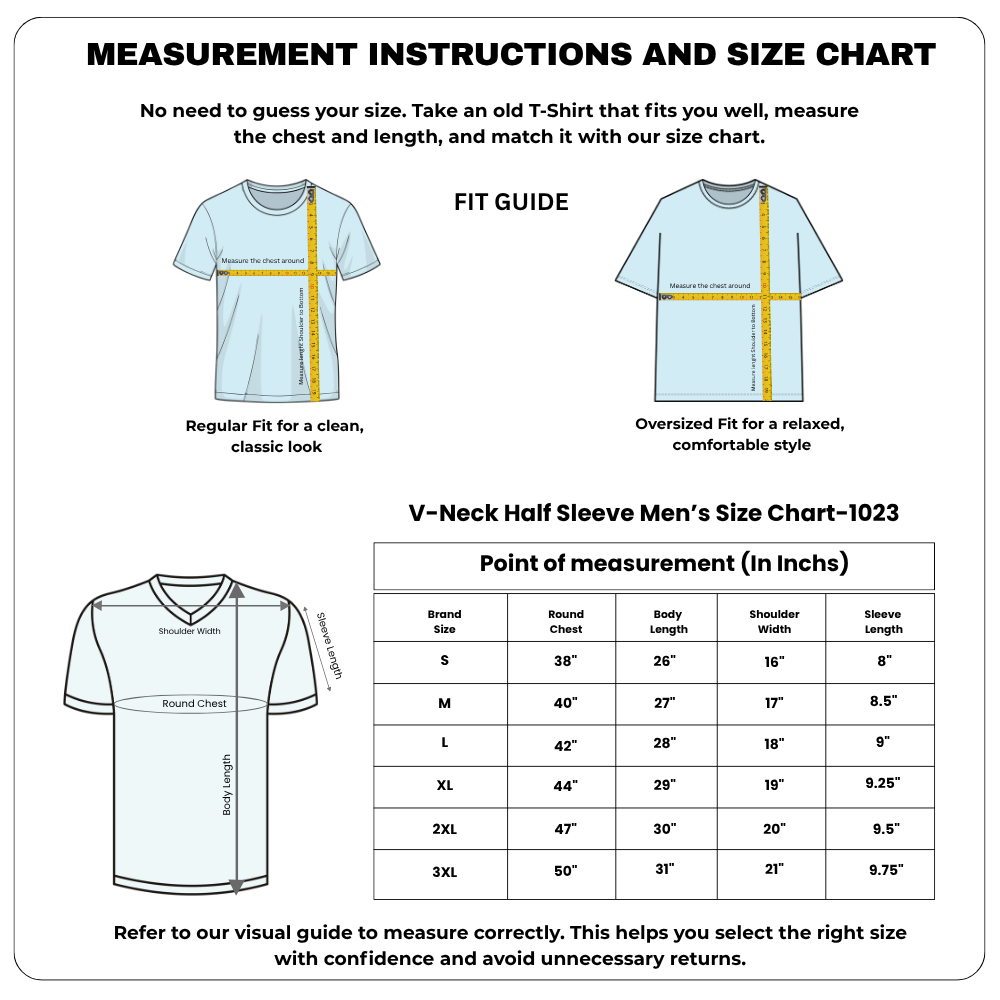 Men’s Plain V-Neck T-Shirt-Customize