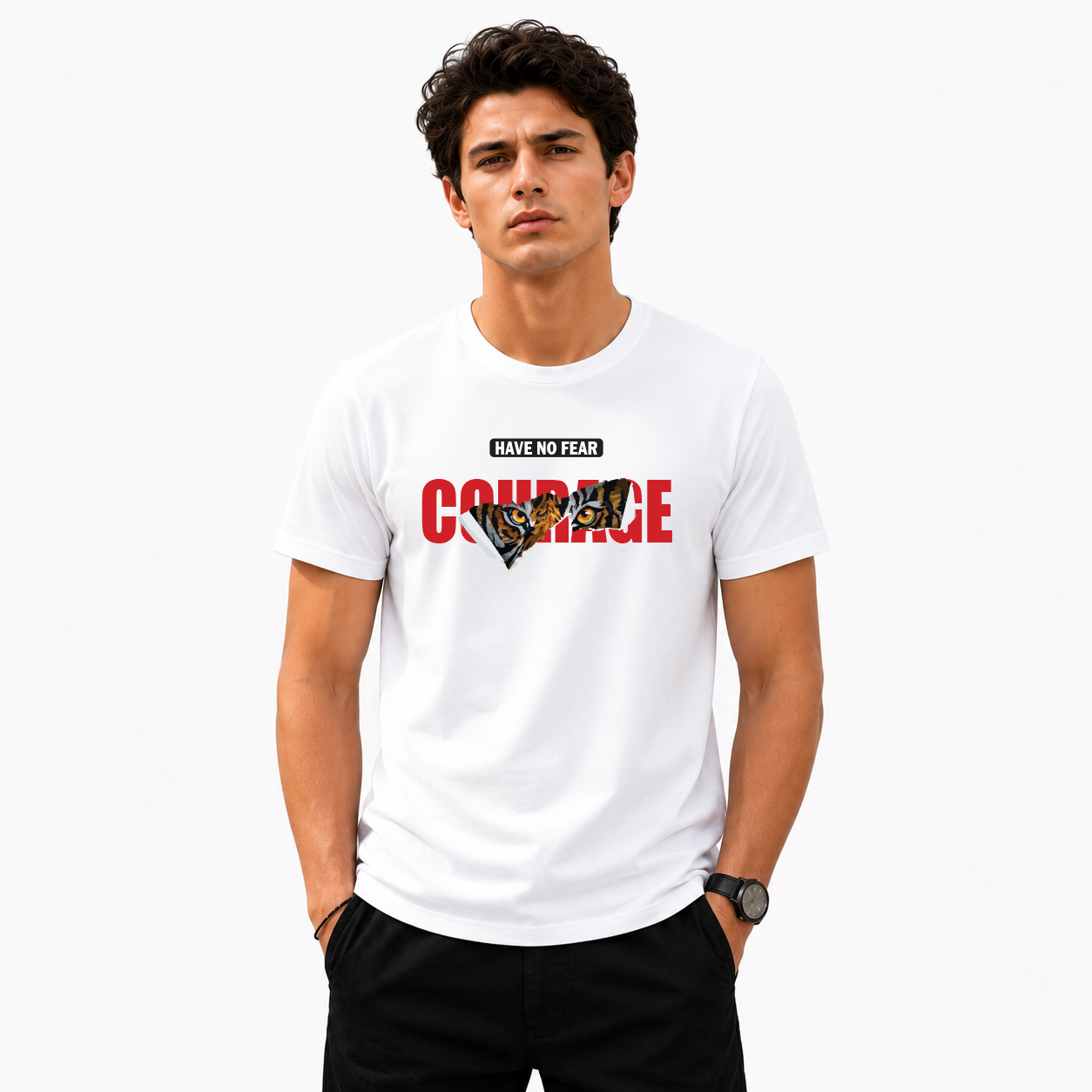 Men's Crew Neck t-shirt- Courage (170 GSM single jersey)