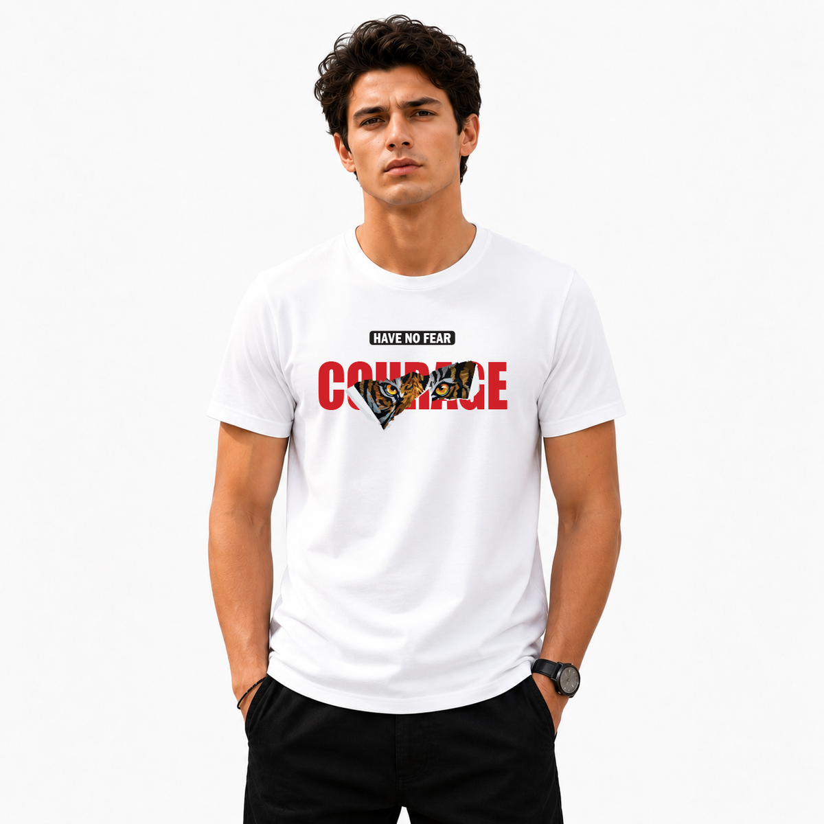 Men's Crew Neck t-shirt- Courage (170 GSM single jersey)