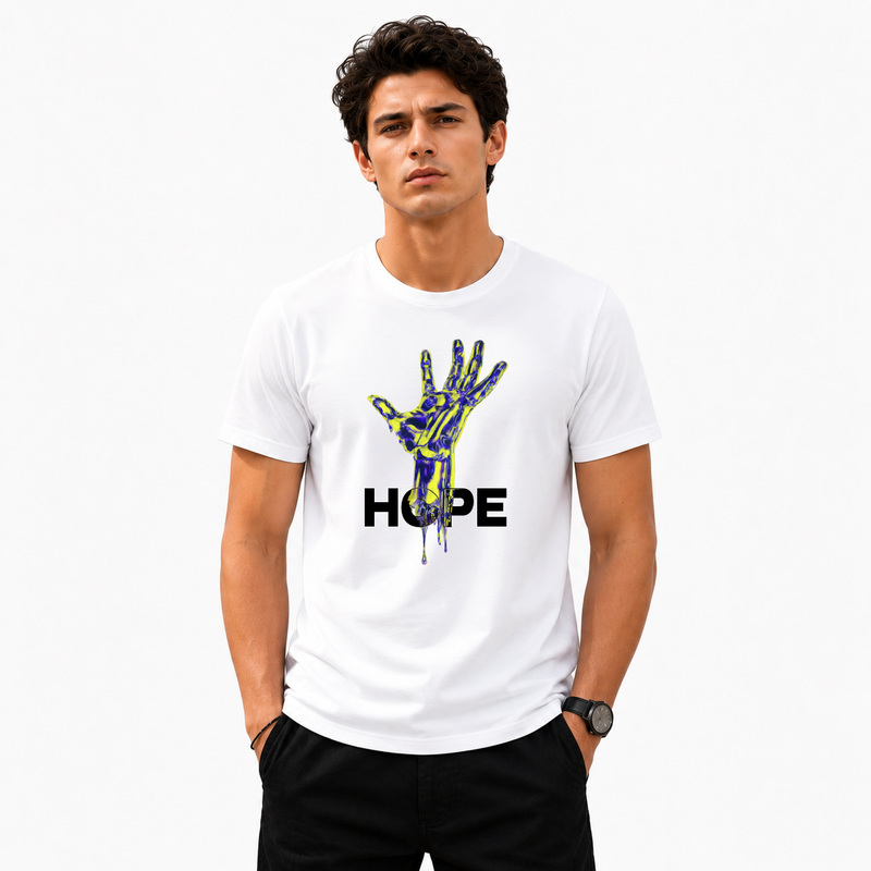Men's Crew Neck t-shirt- Hope (170 GSM single jersey)