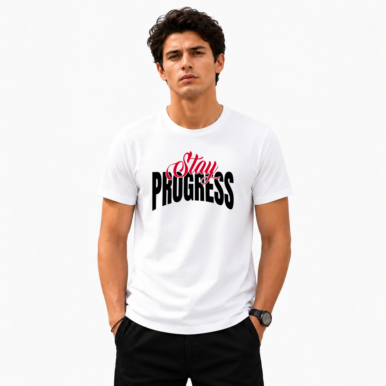 Men's Crew Neck t-shirt- Stay Process (170 GSM single jersey)
