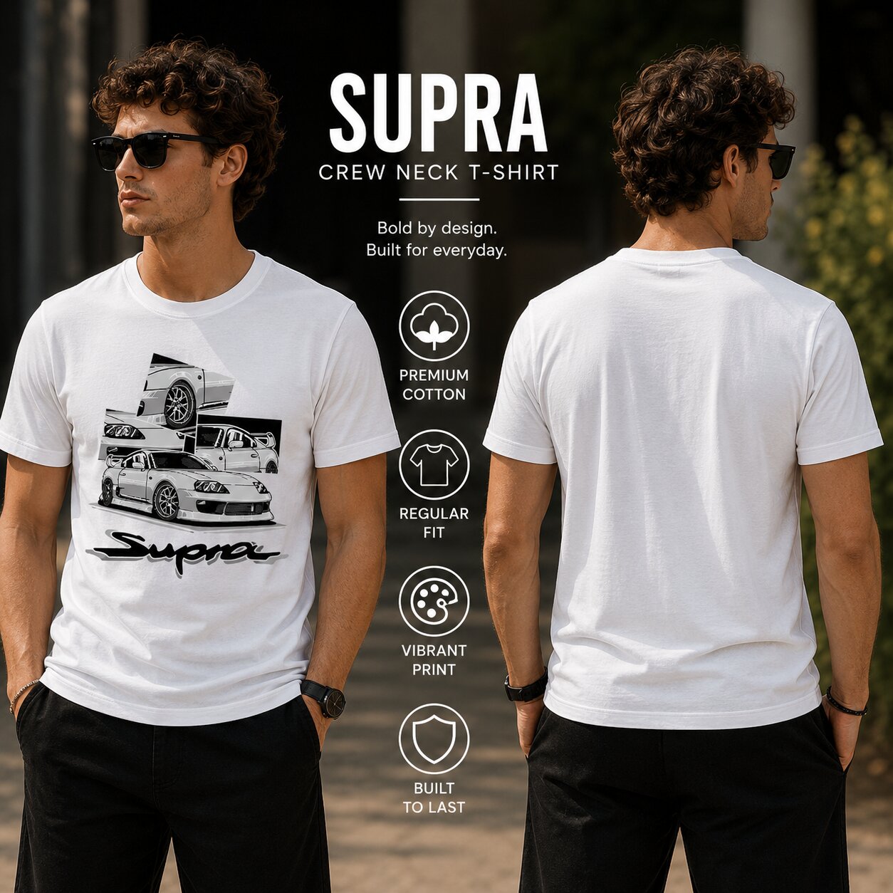 Men's Crew Neck t-shirt - Supra (170 GSM single jersey)