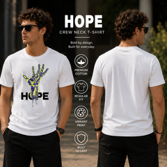 Men's Crew Neck t-shirt- Hope (170 GSM single jersey)