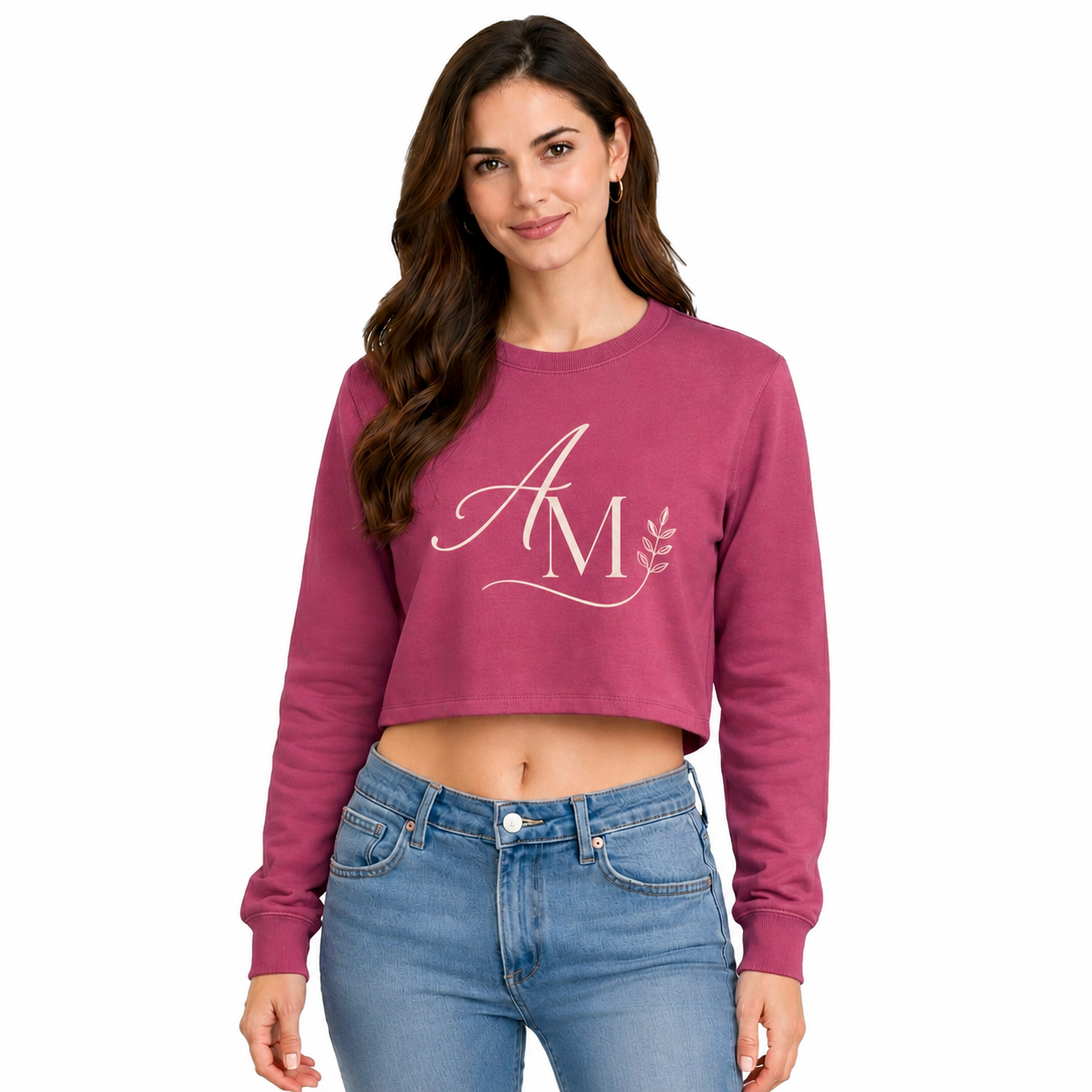 Women’s Oversized full Sleeve Crop Top- AM Designs