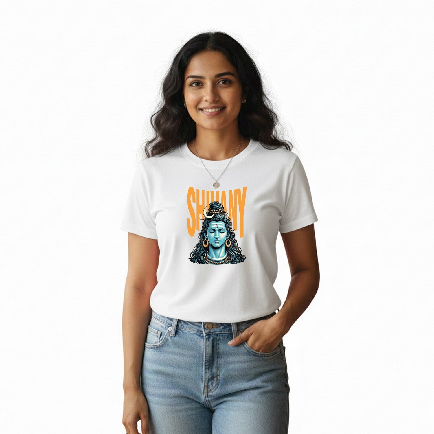Women’s Graphic Print Round Neck T-Shirt - Shivan (170 GSM single jersey)