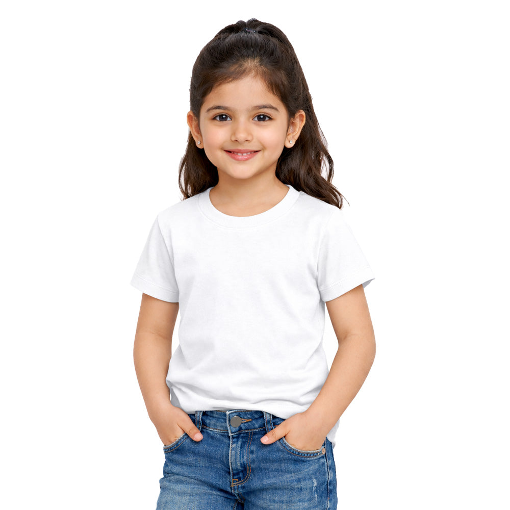 Girl’s Plain Round Neck T-Shirt