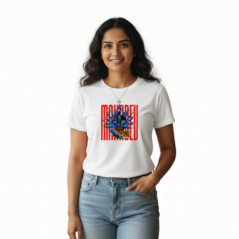 Women’s Graphic Print Round Neck T-Shirt - Shivan (170 GSM single jersey)