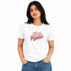 Dog Lover's Round Neck T-Shirts For Women - Stay Pawsitive - (170 GSM) single jersey