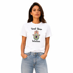 Women's Crew Neck t-shirt - Trust Your Intuition (170 GSM single jersey)
