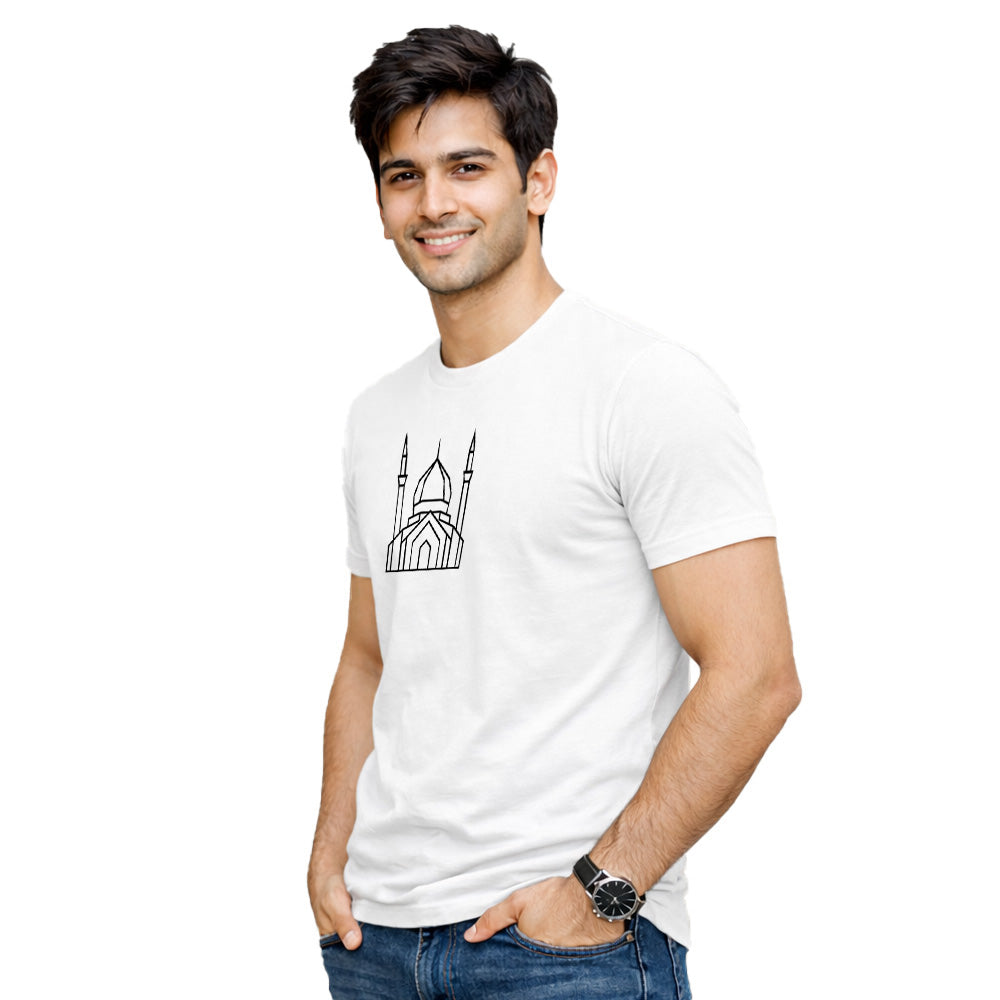 Men’s Graphic Print Round Neck T-Shirt- Allah (170 GSM single jersey)