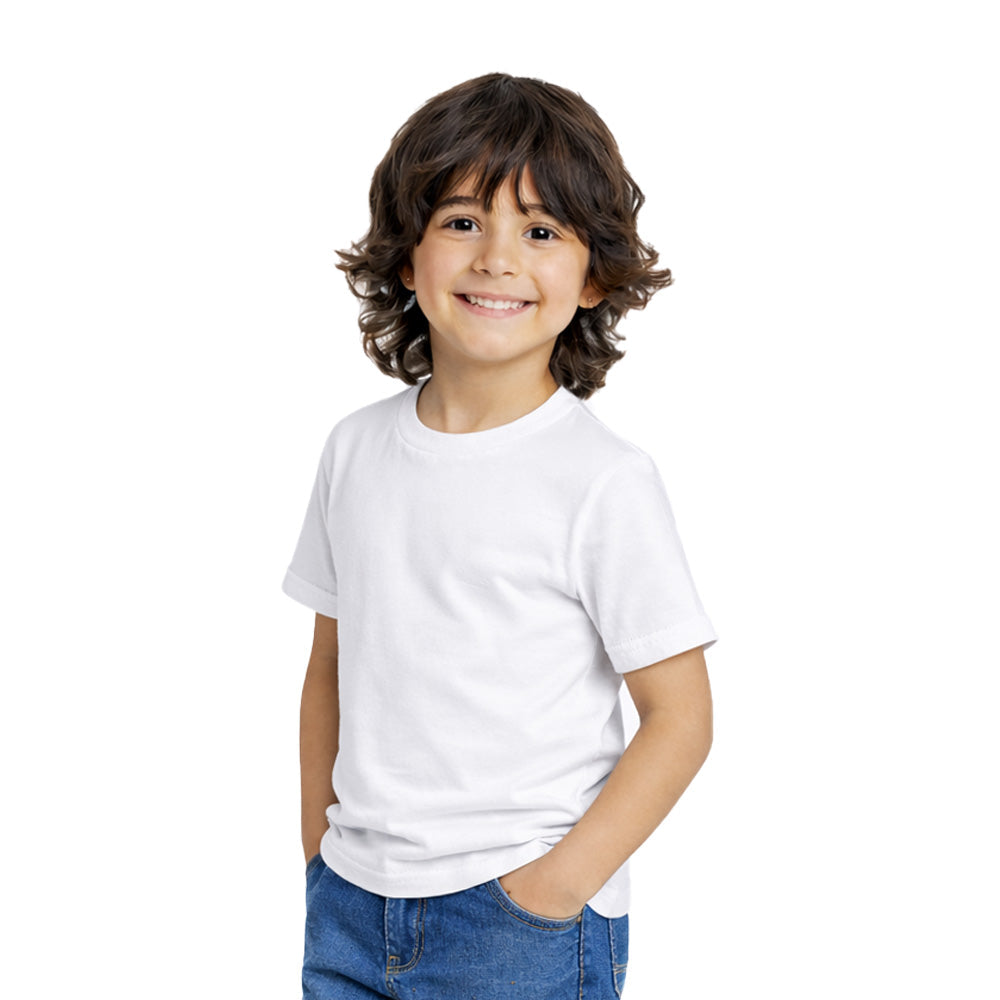 Boy’s Plain Round Neck T-Shirt - 190 GSM Single jersey