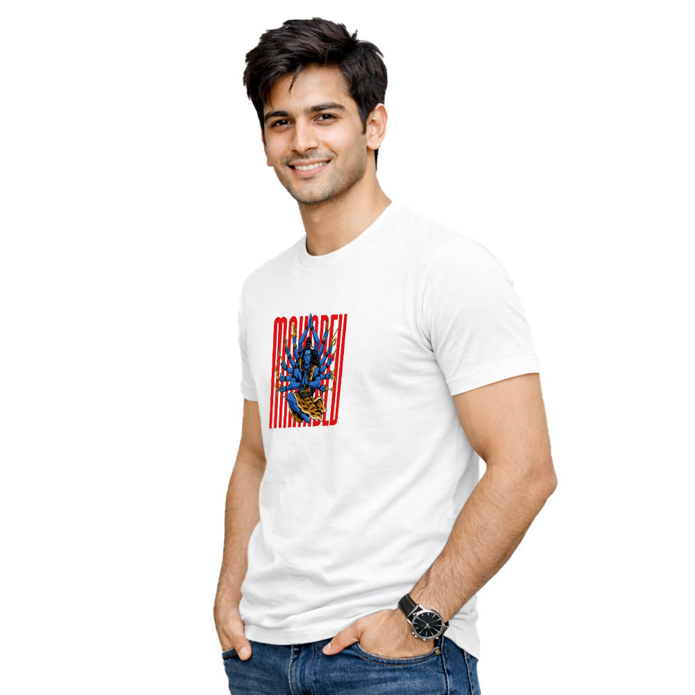 Men’s Graphic Print Round Neck T-Shirt- Shivan (170 GSM single jersey)