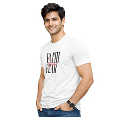 Men’s Graphic Print Round Neck T-Shirt-Jesus(170 GSM single jersey)